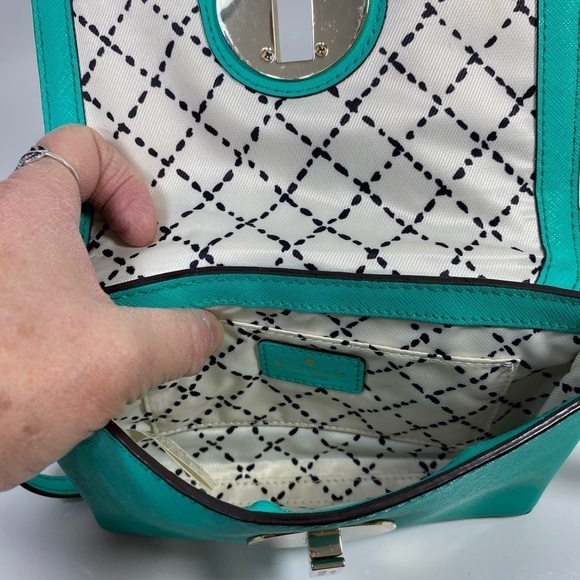 Kate Spade Turquoise Cross Body Bag EUC - Picture 8 of 9